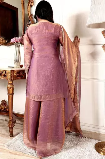 Women Ethnic Motifs Embroidered Regular Kurta with Palazzos & With Dupatta