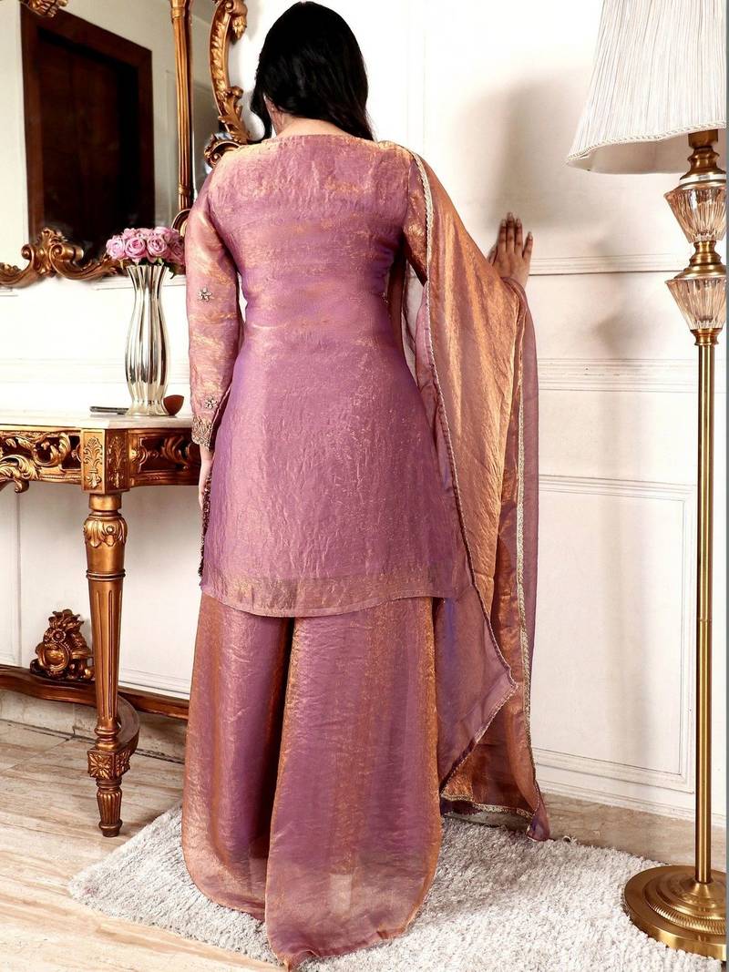 Women Ethnic Motifs Embroidered Regular Kurta with Palazzos & With Dupatta