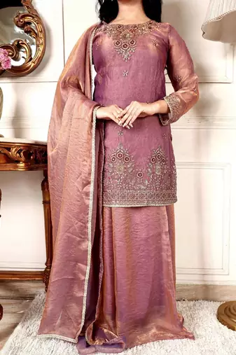 Women Ethnic Motifs Embroidered Regular Kurta with Palazzos & With Dupatta