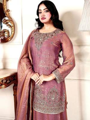 Women Ethnic Motifs Embroidered Regular Kurta with Palazzos & With Dupatta 6