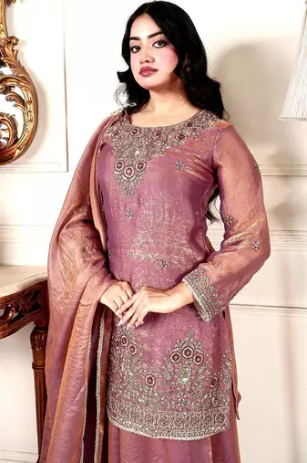Women Ethnic Motifs Embroidered Regular Kurta with Palazzos & With Dupatta