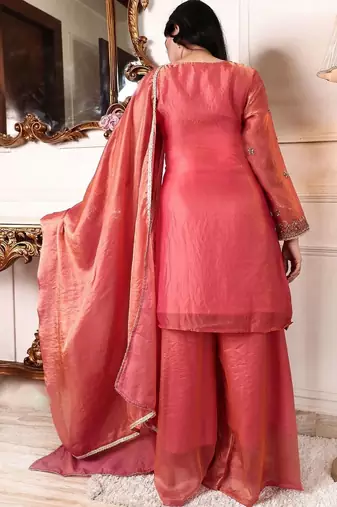 Women Ethnic Motifs Embroidered Regular Kurta with Palazzos & With Dupatta