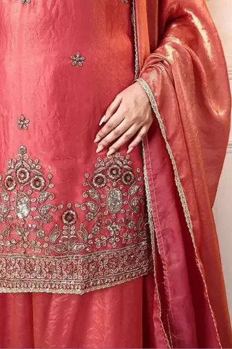 Women Ethnic Motifs Embroidered Regular Kurta with Palazzos & With Dupatta