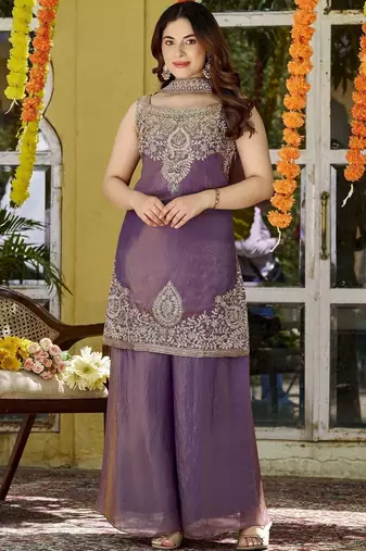 Women Ethnic Motifs Embroidered Regular Kurta with Palazzos & With Dupatta
