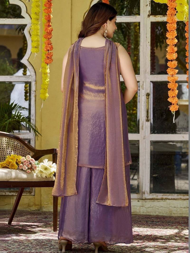 Women Ethnic Motifs Embroidered Regular Kurta with Palazzos & With Dupatta