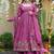 Women Floral Embroidered Empire Thread Work Kurta with Palazzos & With Dupatta