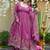Women Floral Embroidered Empire Thread Work Kurta with Palazzos & With Dupatta