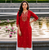 Red Rayon Embroidered Kurti with Palazzo for Women | Festive Wear