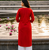 Red Rayon Embroidered Kurti with Palazzo for Women | Festive Wear