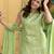 Women Ethnic Motifs Regular Thread Work Kurta with Palazzos & With Dupatta
