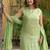 Women Ethnic Motifs Regular Thread Work Kurta with Palazzos & With Dupatta
