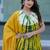 Abstract Printed V-Neck Pure Silk Kurta With Trousers & Dupatta