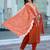 Women Bandhani Printed Empire Thread Work Kurta with Trousers & With Dupatta