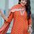 Women Bandhani Printed Empire Thread Work Kurta with Trousers & With Dupatta
