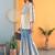 Women Floral Embroidered Regular Thread Work Kurta with Palazzos
