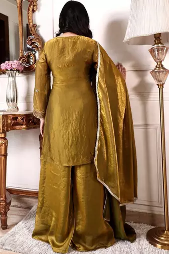 Women Ethnic Motifs Embroidered Regular Kurta with Palazzos & With Dupatta