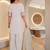 Women Ethnic Motifs Embroidered Regular Silk Chiffon Kurta with Sharara & With Dupatta