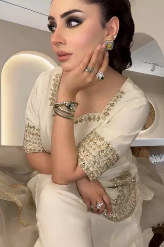 Women Ethnic Motifs Embroidered Regular Silk Chiffon Kurta with Sharara & With Dupatta