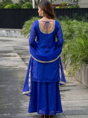 Women Regular Gotta Patti Kurta with Palazzos & With Dupatta 4