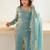 Women Embroidered Regular Beads and Stones Kurta with Sharara & With Dupatta