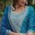 Women Ethnic Motifs Printed Regular Thread Work Kurta with Trousers & With Dupatta