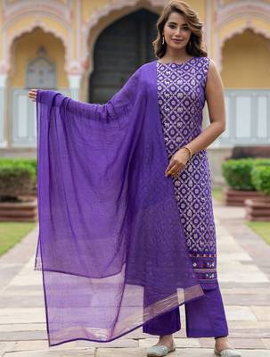 Women Ethnic Motifs Regular Kurta with Palazzos & With Dupatta 3