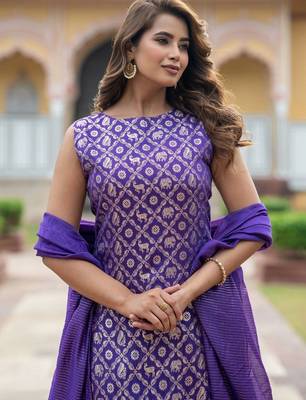 Women Ethnic Motifs Regular Kurta with Palazzos & With Dupatta 5