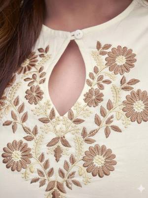 Women Ethnic Motifs Embroidered Regular Thread Work Kurta with Trousers & With Dupatta 5