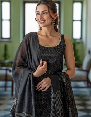 Women Ethnic Motifs Printed Regular Kurta with Trousers & With Dupatta 6