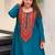 Women Ethnic Motifs Embroidered Regular Sequinned Silk Crepe Kurta with Palazzos