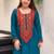 Women Ethnic Motifs Embroidered Regular Sequinned Silk Crepe Kurta with Palazzos