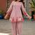 Women Floral Embroidered Pleated Thread Work Kurta with Trousers