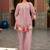Women Floral Embroidered Pleated Thread Work Kurta with Trousers