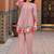 Women Floral Embroidered Pleated Thread Work Kurta with Trousers
