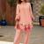 Women Floral Embroidered Pleated Thread Work Chanderi Silk Kurta with Palazzos