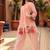 Women Floral Embroidered Pleated Thread Work Chanderi Silk Kurta with Palazzos