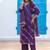 Leheriya Printed Pure Silk V-Neck Straight Kurta With Trousers And Dupatta