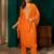 Women Embroidered Regular Thread Work Kurta with Trousers & With Dupatta