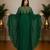 Emerald Green Luxury Embroidered Moroccan Kaftan Dress
