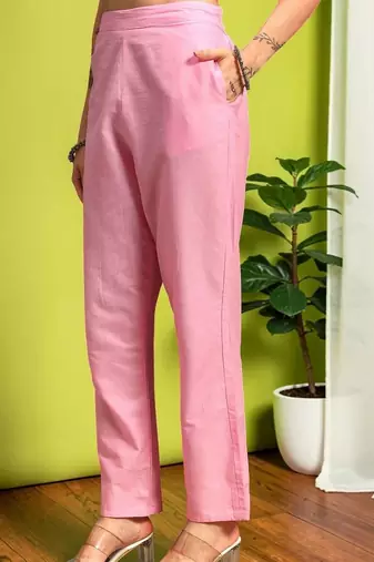 Women Ethnic Motifs Chikankari Pure Cotton Kurta with Trousers & With Dupatta