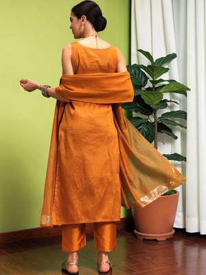 Women Ethnic Motifs Regular Mirror Work Kurta with Trousers & With Dupatta 4