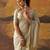 Grey modal cotton blend woven saree with zari border