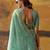 Sea green modal cotton blend woven saree with zari border