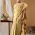 Lemon tissue silk blend floral woven saree with designer blouse