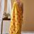 Yellow tissue silk blend floral woven saree with designer blouse