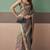 Grey premium cotton blend woven saree with contrast border