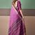 Purple premium cotton blend woven saree with contrast border