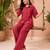 Maroon solid collared two-piece co-ord set
