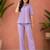 Lavendar solid collared two-piece co-ord set