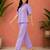 Lavendar solid collared two-piece co-ord set